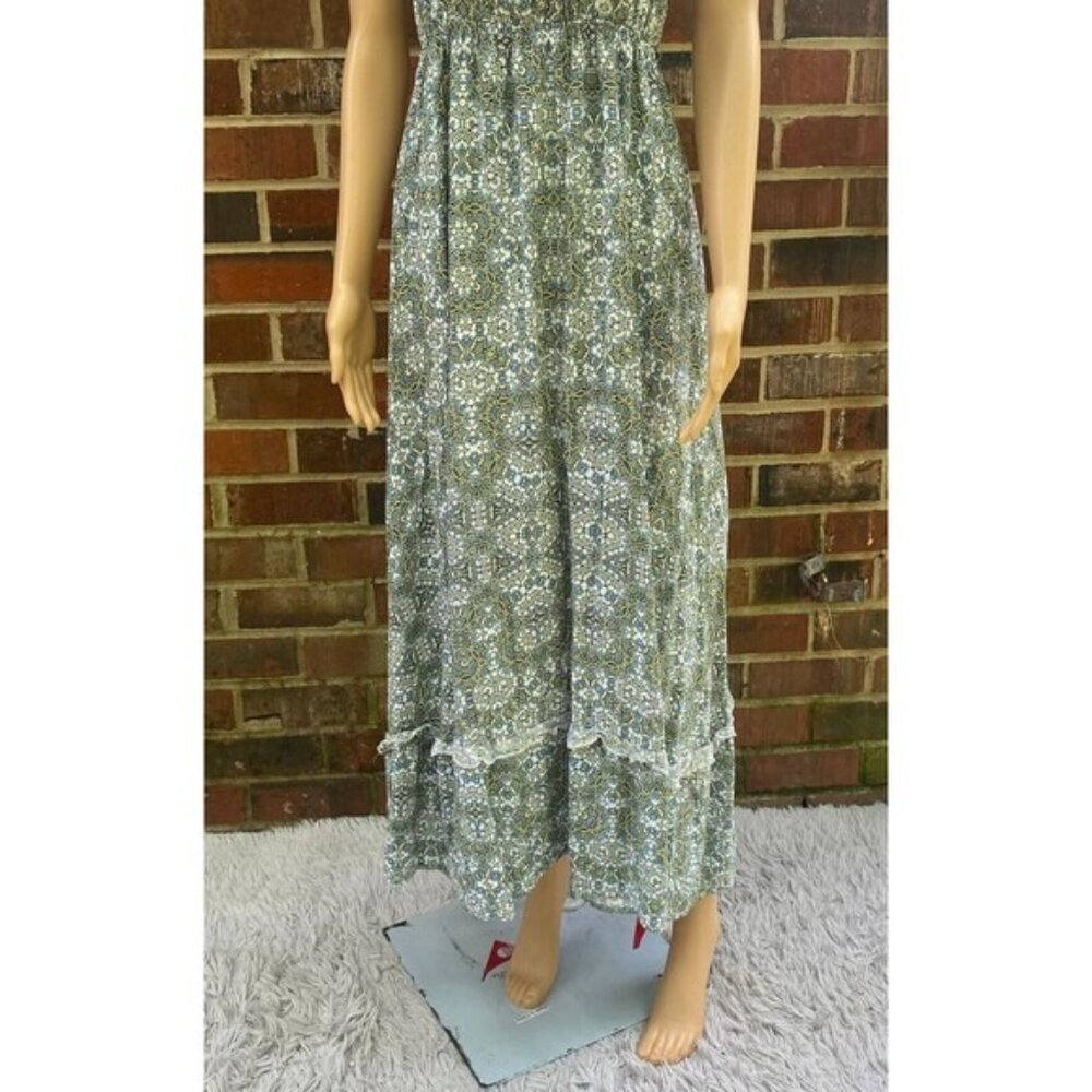 Mi Ami Women’s Maxi Flowered Dress Size Small Sleeveless Wide Collar Pullover - Picture 11 of 16